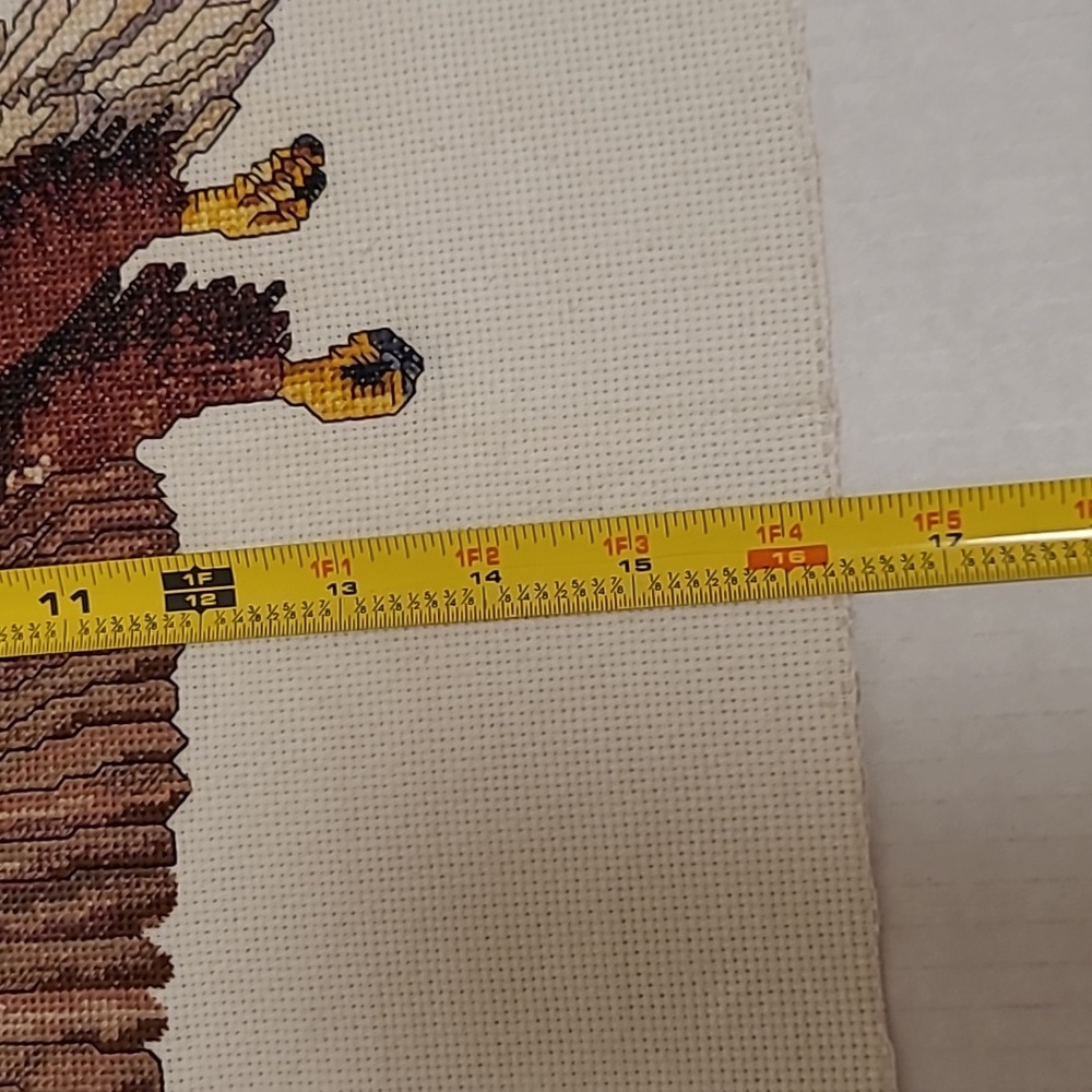 Vintage Flying Eagle Finished Cross Stitch Sampler - Picture 12 of 15